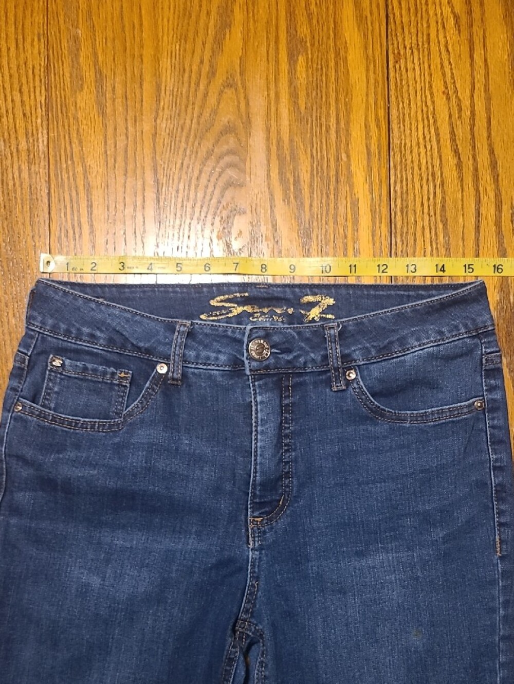 Seven7 Women’s Dark Blue Denim Jeans - Size 8 - Picture 6 of 13